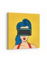 PopArt VR İzleten Kadın Kanvas Tablo