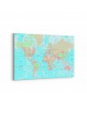 Açık Dünya Haritası Kanvas Tablosu
