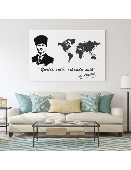 Yurtta Sulh Cihanda Sulh Kanvas Tablo 2
