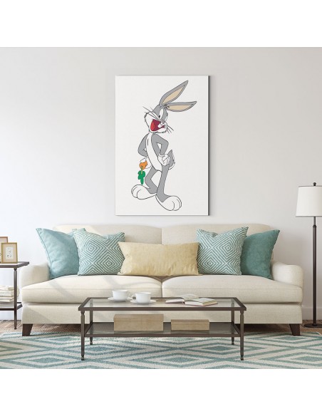 Beyaz Bugs Bunny Kanvas Tablo