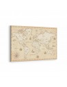 Güzel Dünya Haritası Kanvas Tablosu