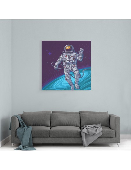 Astronot Uzayda Kanvas Tablo