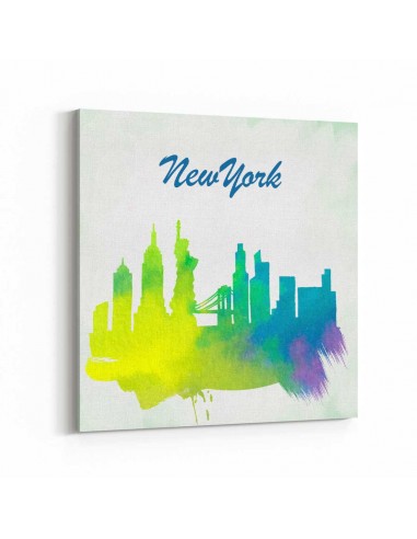 New York Sulu boya Çizim Kanvas Tablo