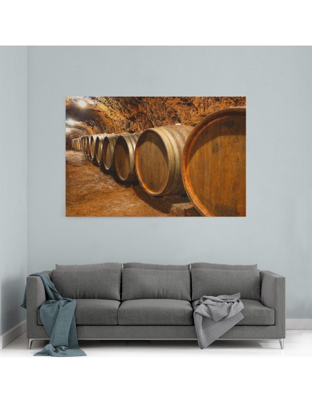 Şarap Fıçıları Kanvas Tablo