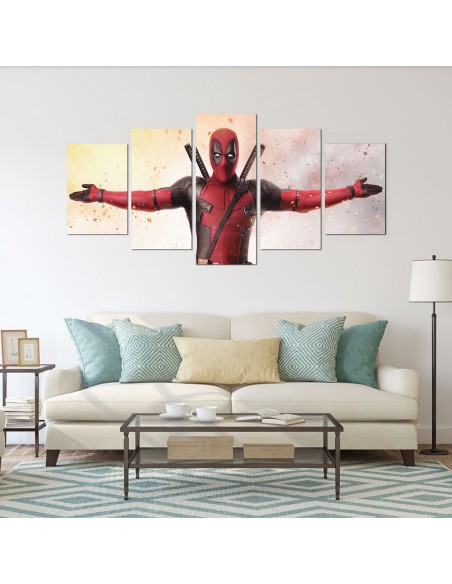 Deadpool Parçalı Kanvas Tablo