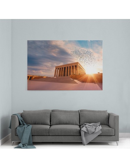 Anıtkabir ve Kuşlar Kanvas Tablosu 2